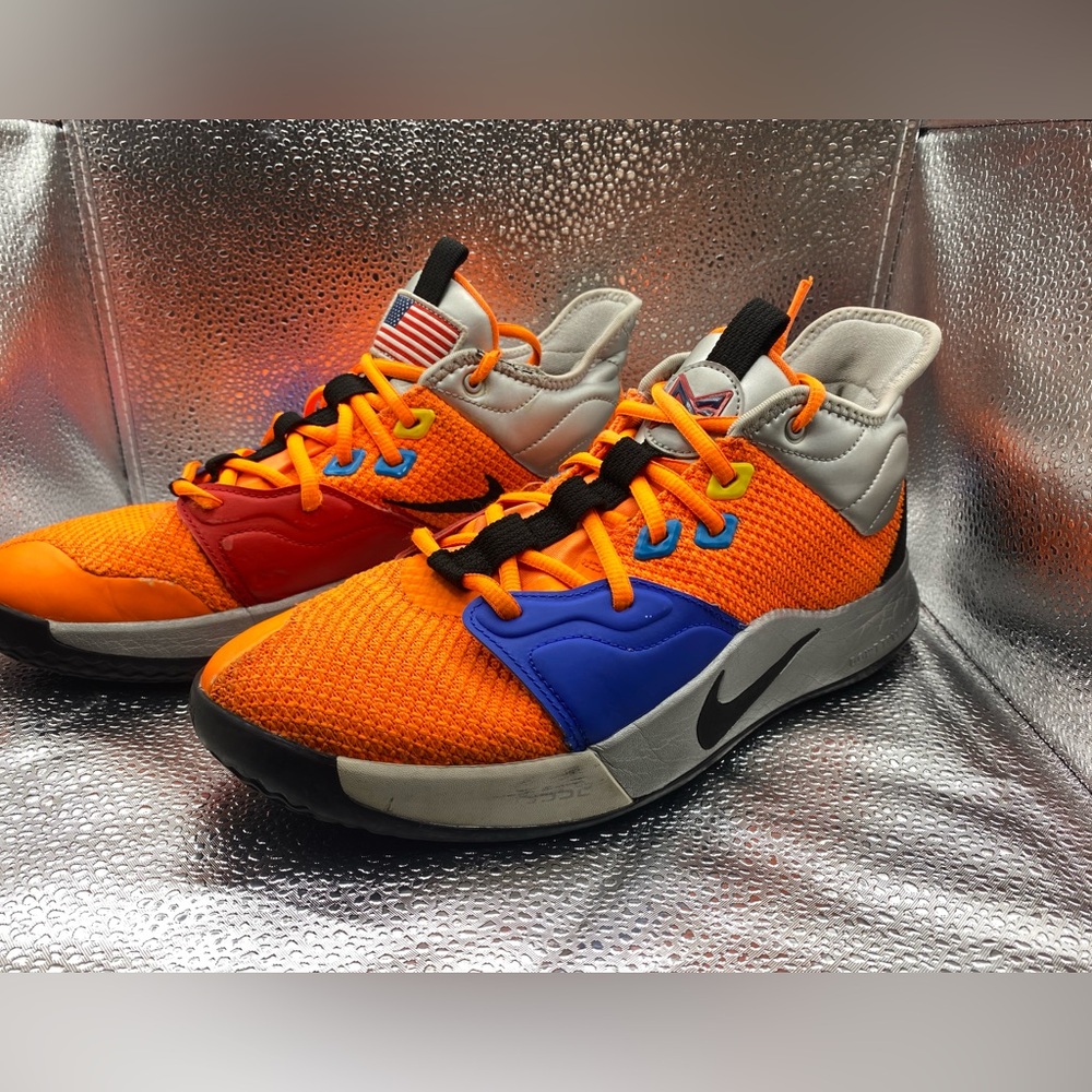 Nike PG 3 NASA CI2666-800 Men's Shoes Size 9.5 Armstrong Building 703 Sneakers
